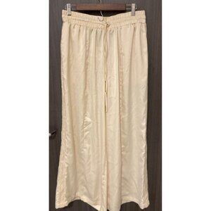 NINA PARKER Pull on Plus Size 0X‎ Sequined Wide-Leg Pants Ivory NEW